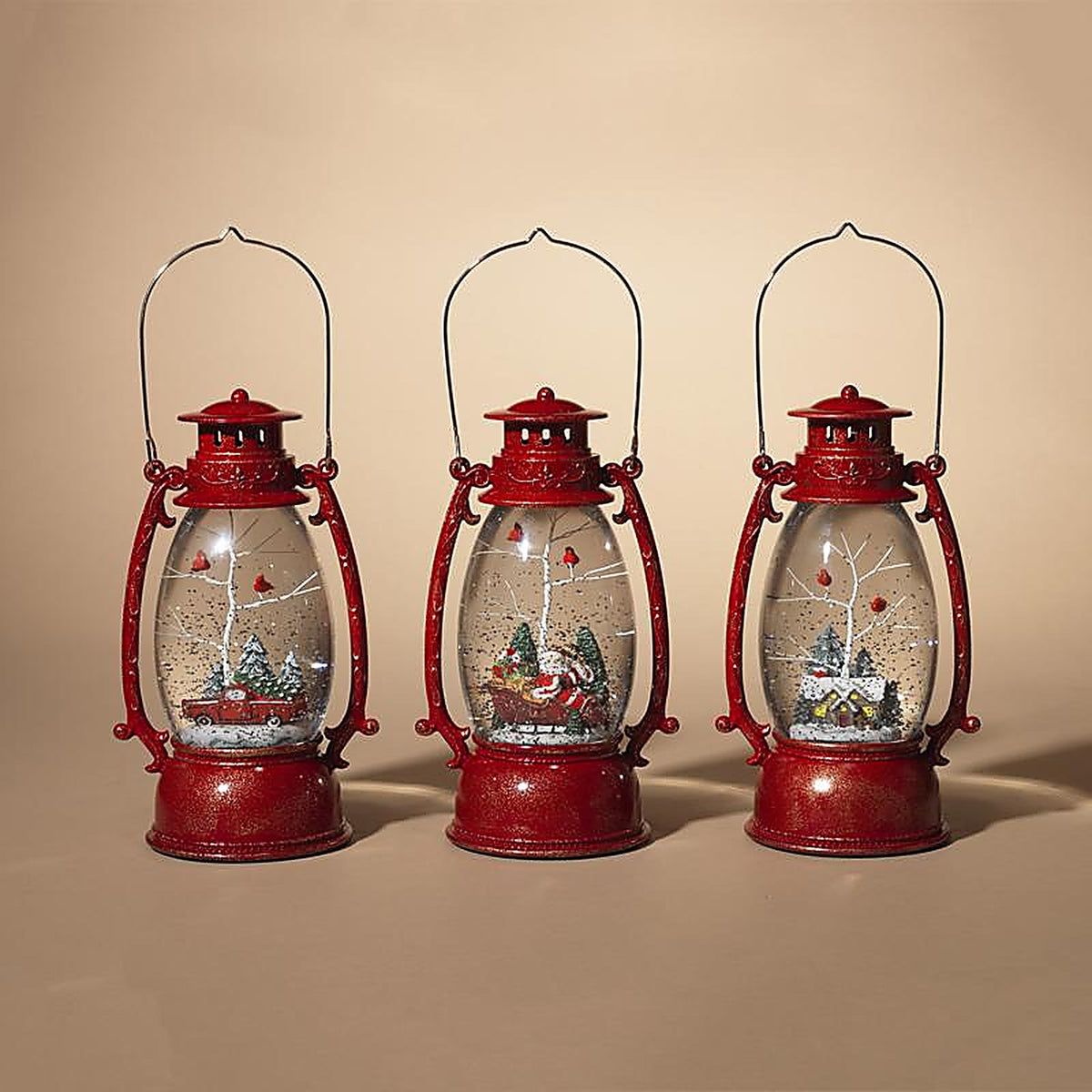 Gerson - 2429050 - Multicolored Holiday Spinning Water Globe Lantern 10 In.