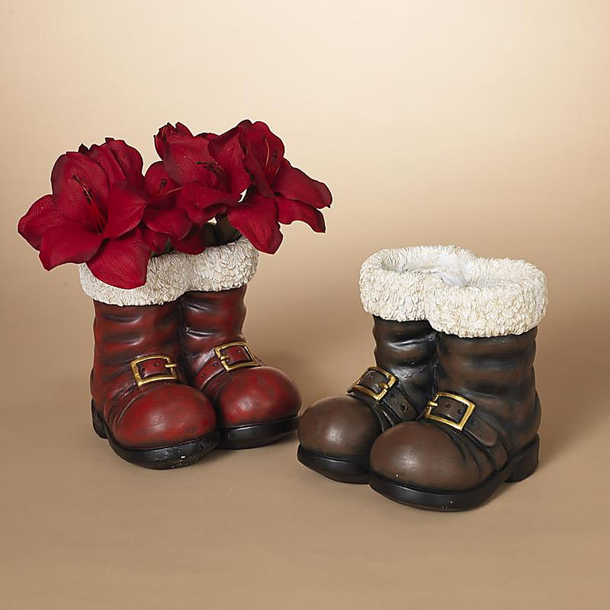 Gerson - 2485600 - Multicolored Magnesium Santa Boots Table Decor 9 In.
