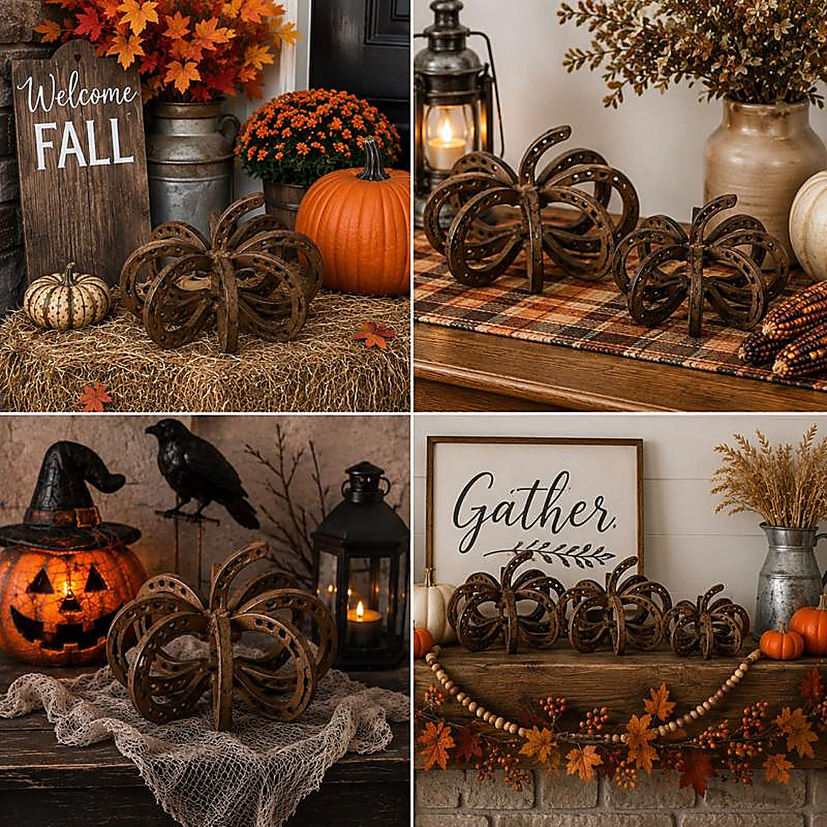 Gerson - 2349650 - 7 In. Horseshoe Pumpkin Fall Decor