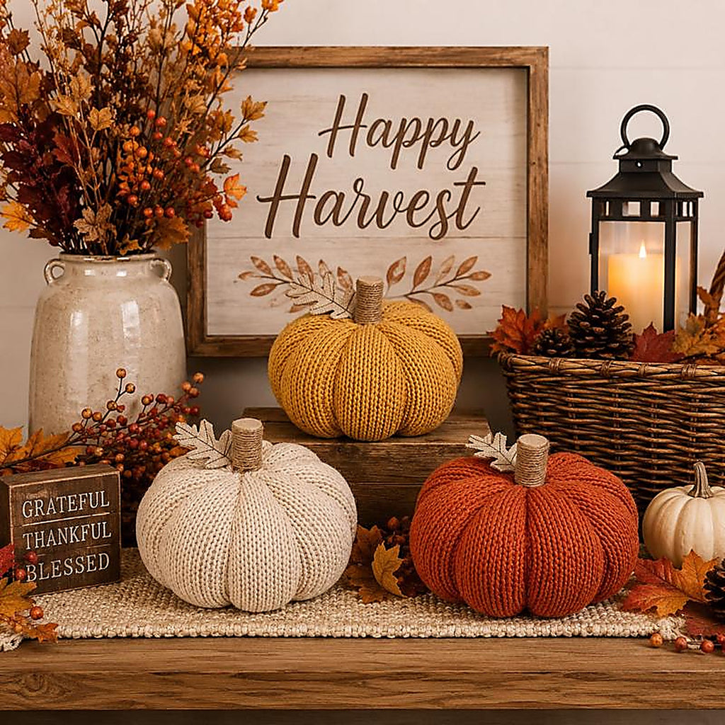 Gerson - 2686150 - 7 In. Harvest Pumpkins Fall Decor
