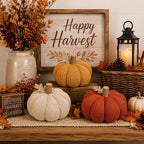 Gerson - 2686150 - 7 In. Harvest Pumpkins Fall Decor