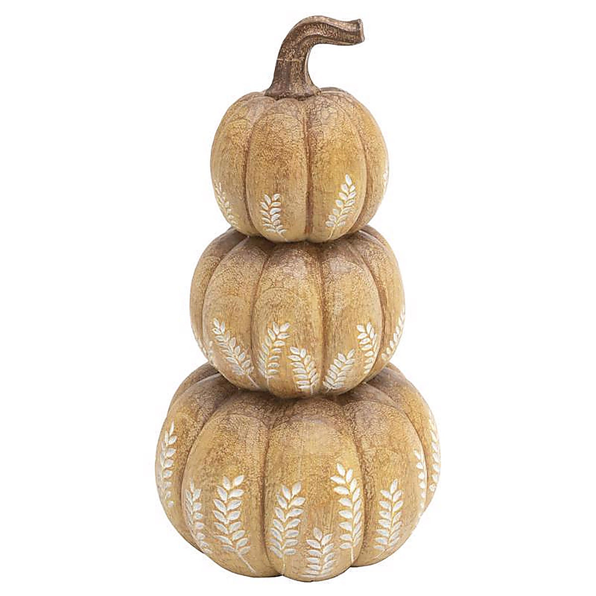Gerson - 2736090 - 11 In. Harvest Stacking Pumpkins Fall Decor