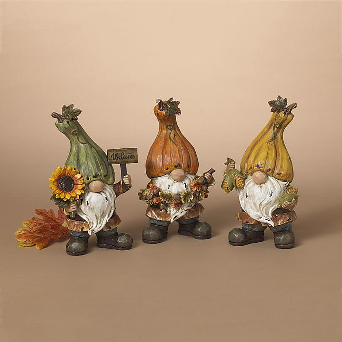 Gerson - 2736460 - 9 In. Harvest Gnomes Fall Decor