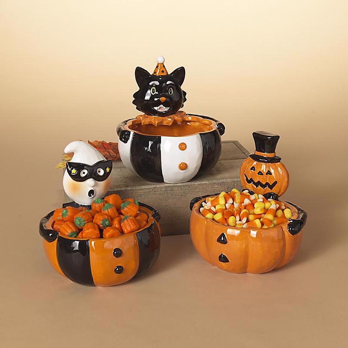 Gerson - 2551510 - 7 In. Halloween Candy Bowl Fall Decor