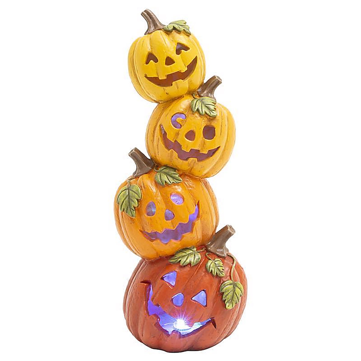 Gerson - 2736690 - 16 In. Stacked Pumpkins Halloween Decor