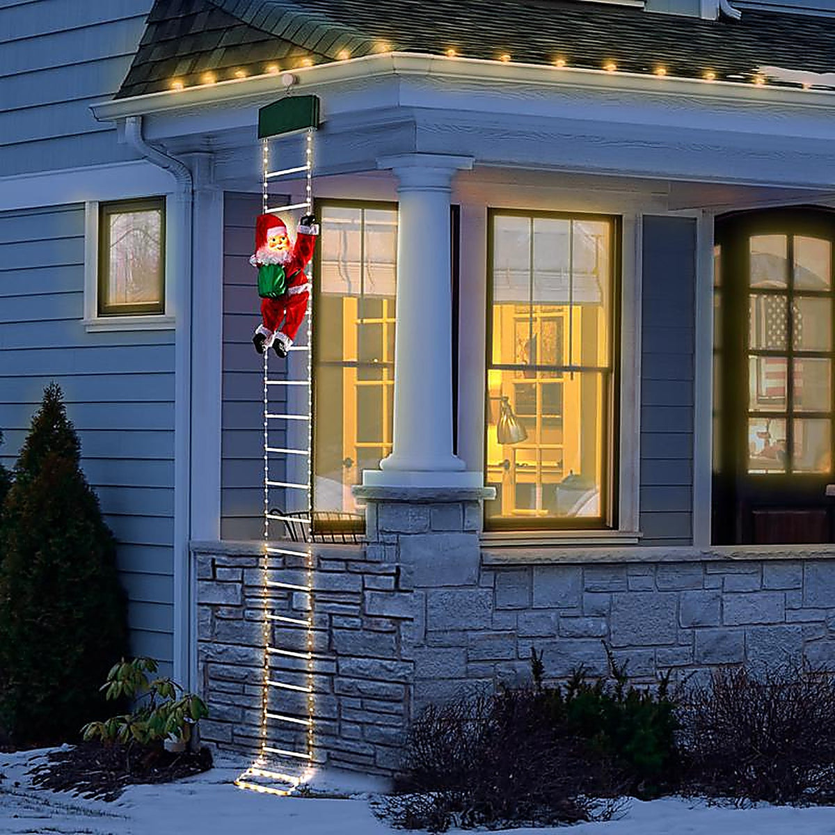 Mr. Christmas - 13322AC - LED Climbing Rope Santa 18 In. Yard Decor
