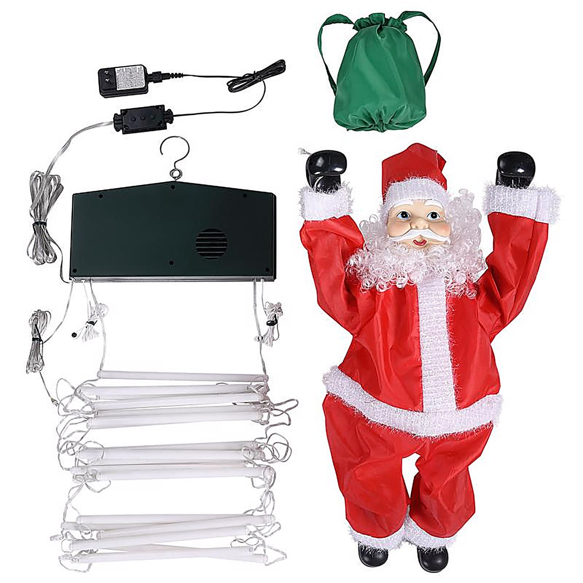 Mr. Christmas - 13322AC - LED Climbing Rope Santa 18 In. Yard Decor