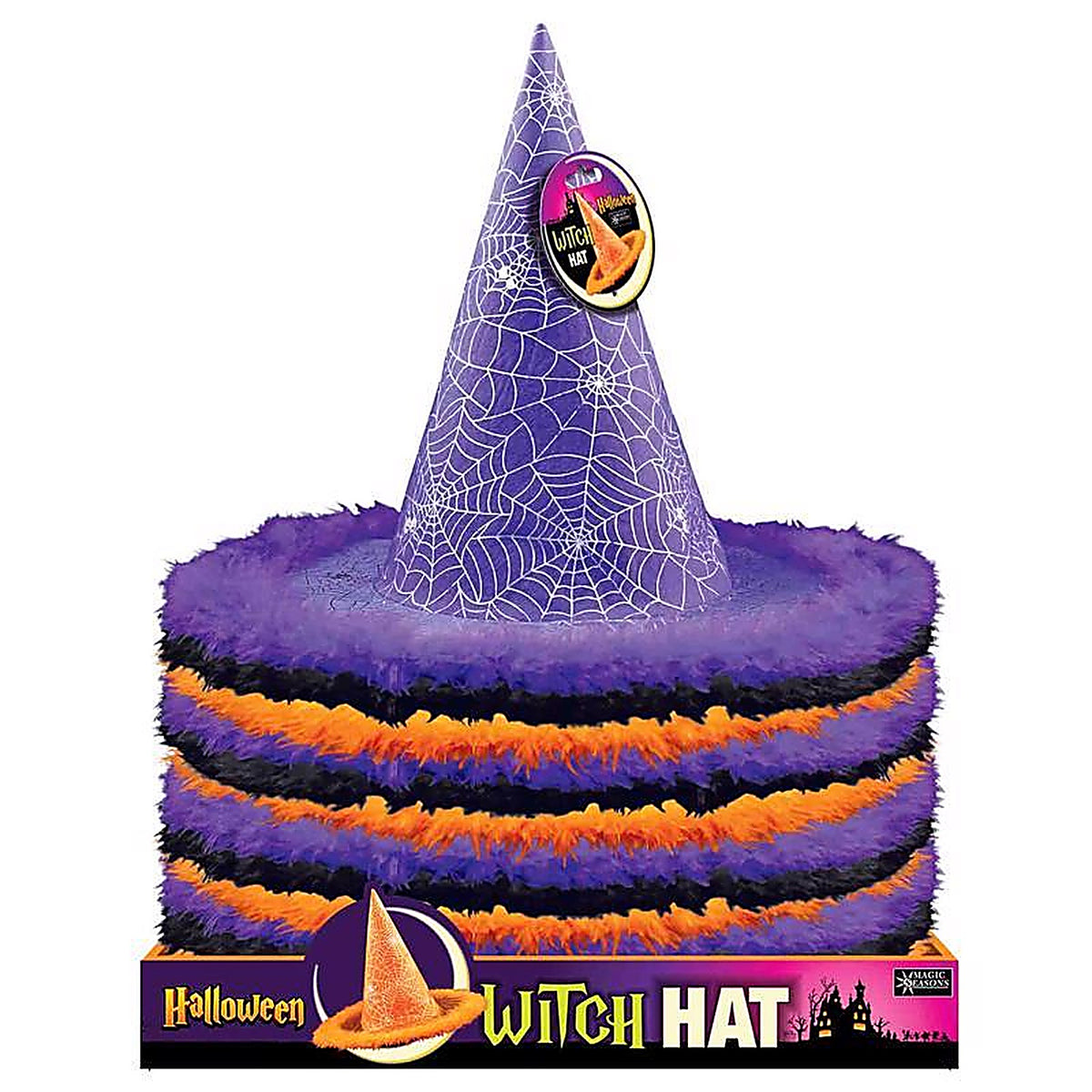 Magic Seasons - 768467 - Halloween Spiderweb Witch Hat 1 Pack