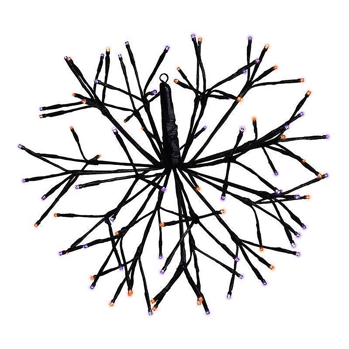 Celebrations - 23-10004A - Orange/Purple 16 In. LED Prelit Shimmering Sphere 3D Halloween Decor