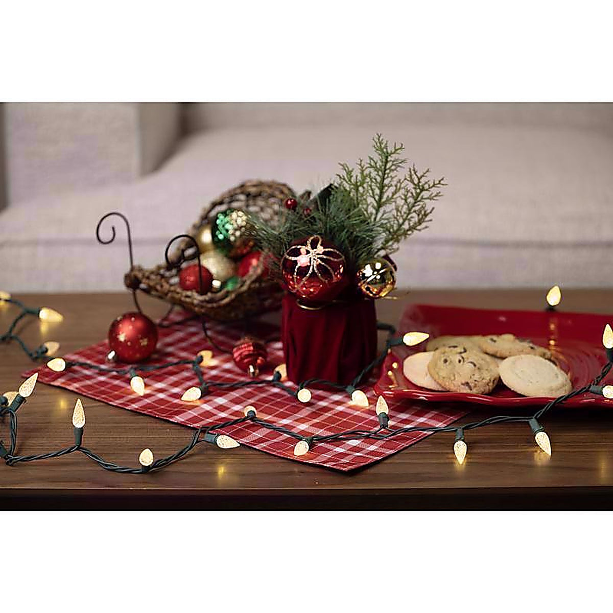 Celebrations - 11-04019A - Classic LED C6 Warm White 100 CT String Christmas Lights 24.75 Ft.