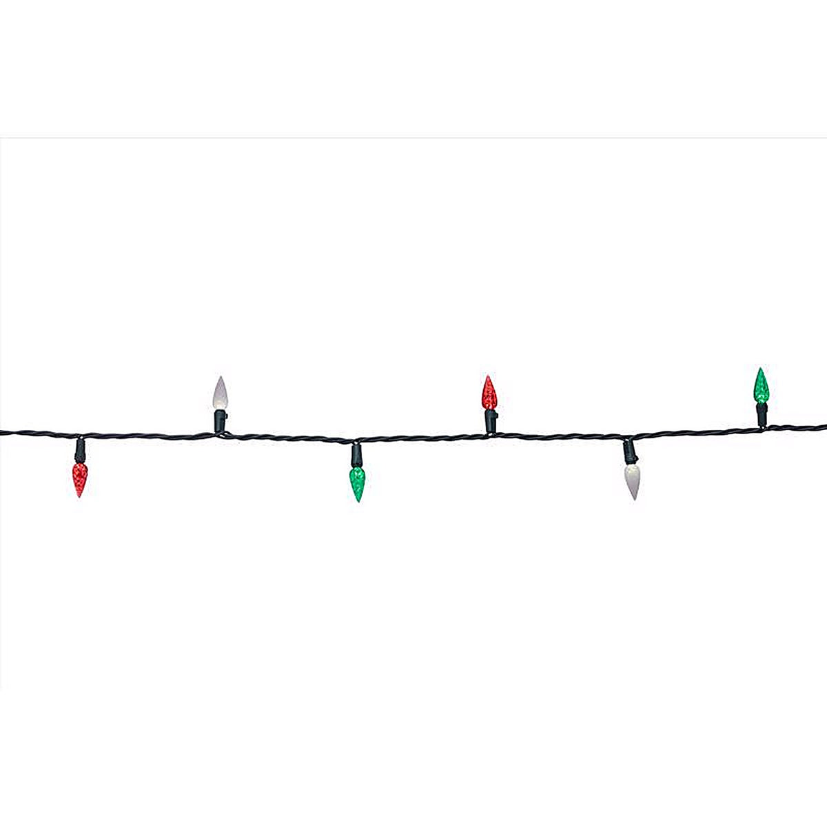 Celebrations - 11-04020A - Classic LED C6 Red/Green/Pure White 100 CT String Christmas Lights 24.75 Ft.