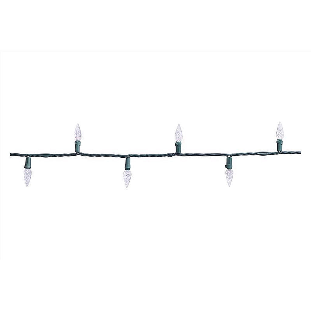 Celebrations - 11-04021A - Classic LED C6 Pure White 100 CT String Christmas Lights 24.75 Ft.