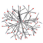 Celebrations - 23-10015A - LED Red/White Shimmering Sphere 16 In. Hanging Decor