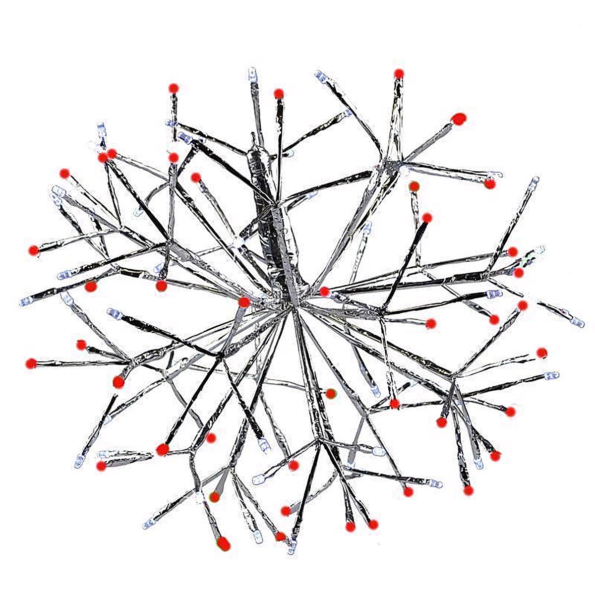 Celebrations - 23-10015A - LED Red/White Shimmering Sphere 16 In. Hanging Decor