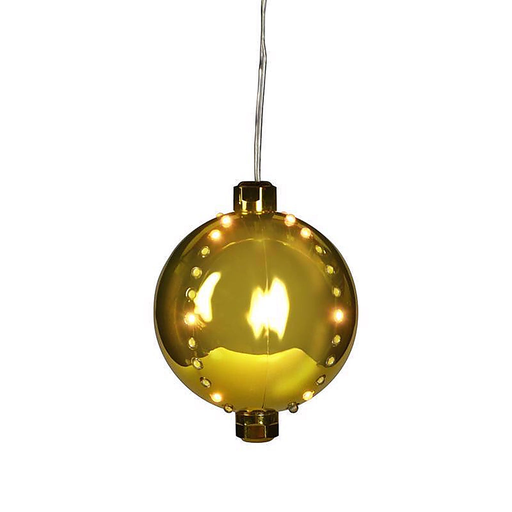 Celebrations - 23-12000A - LED Gold Snow Fall Ornament 4 In. Hanging Decor