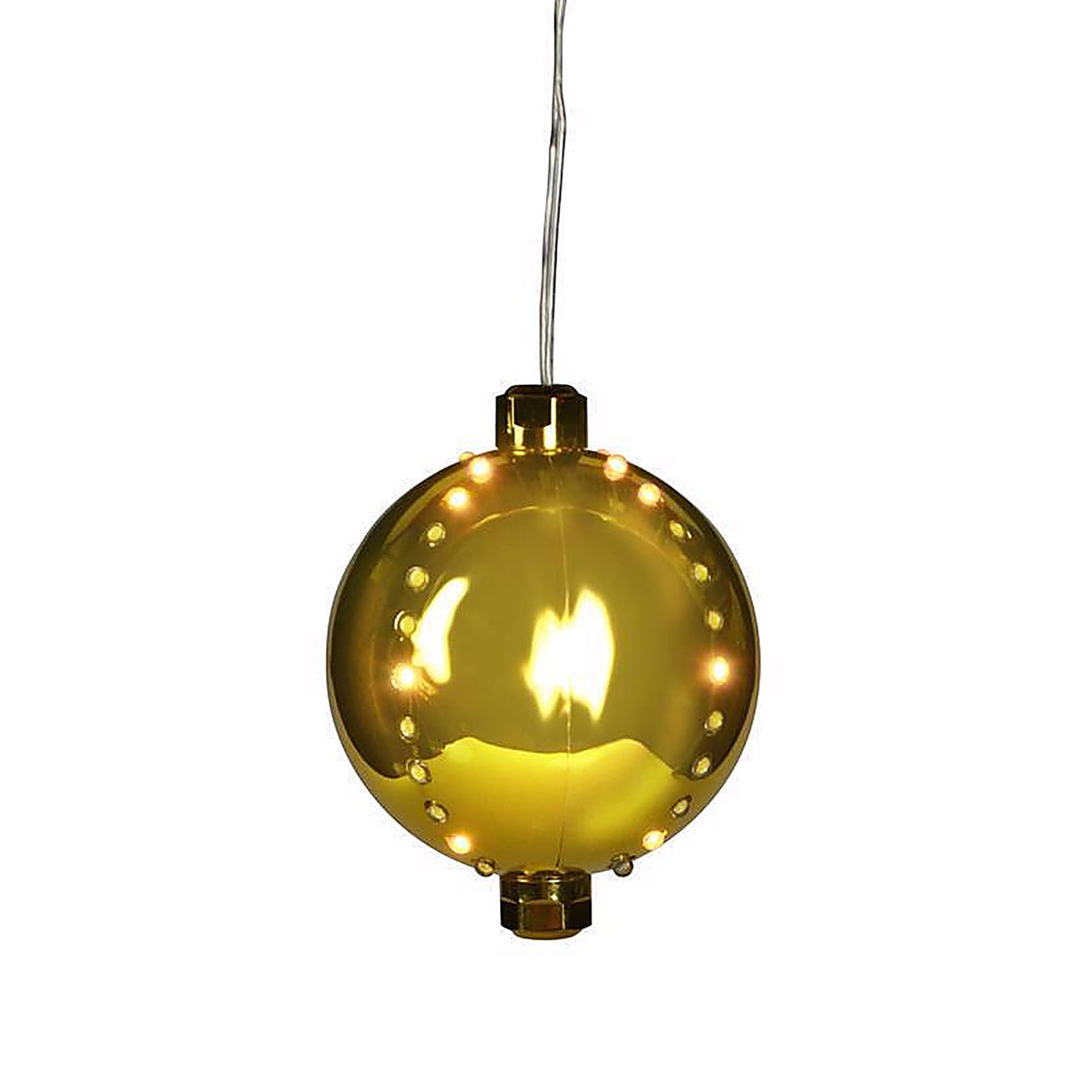 Celebrations - 23-12000A - LED Gold Snow Fall Ornament 4 In. Hanging Decor