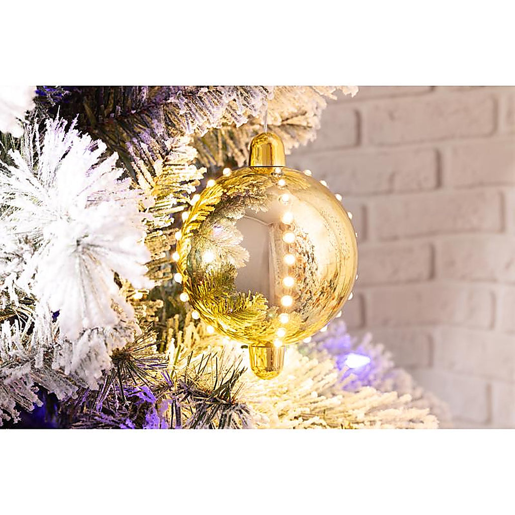 Celebrations - 23-12000A - LED Gold Snow Fall Ornament 4 In. Hanging Decor