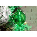 Celebrations - 23-12001A - LED Green Snow Fall Ornament 4 In. Hanging Decor