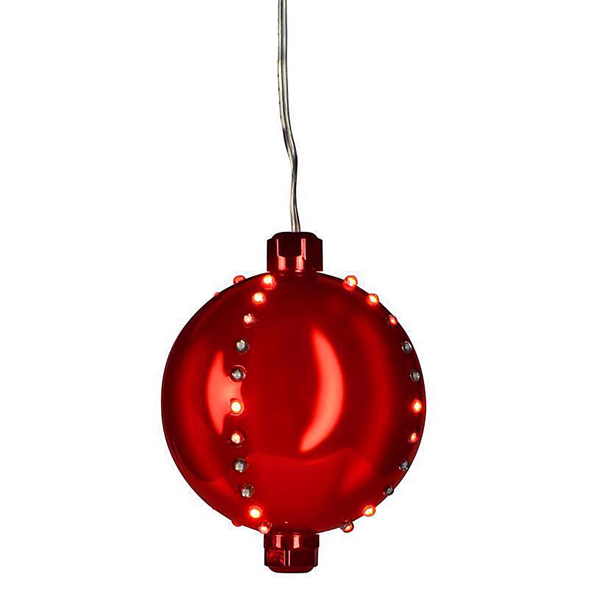 Celebrations - 23-12002A - LED Red Snow Fall Ornament 4 In. Hanging Decor
