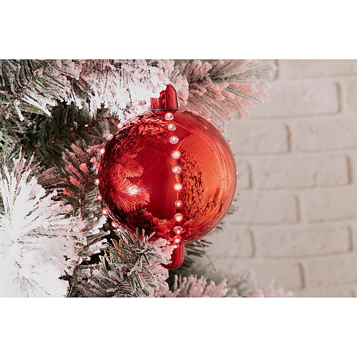 Celebrations - 23-12002A - LED Red Snow Fall Ornament 4 In. Hanging Decor