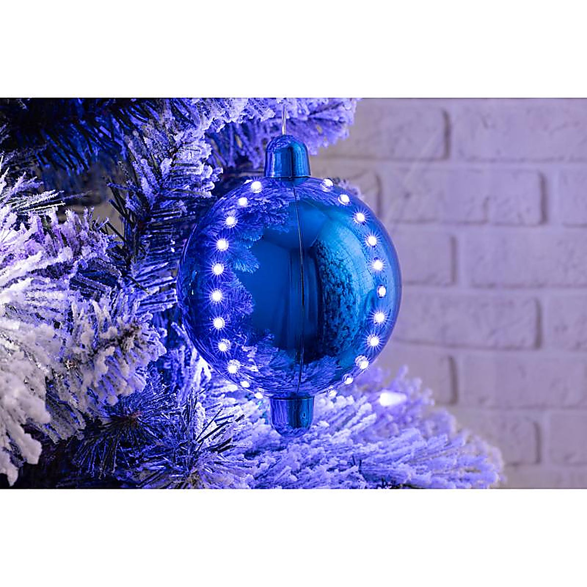 Celebrations - 23-12004A - LED Blue Snow Fall Ornament 4 In. Hanging Decor