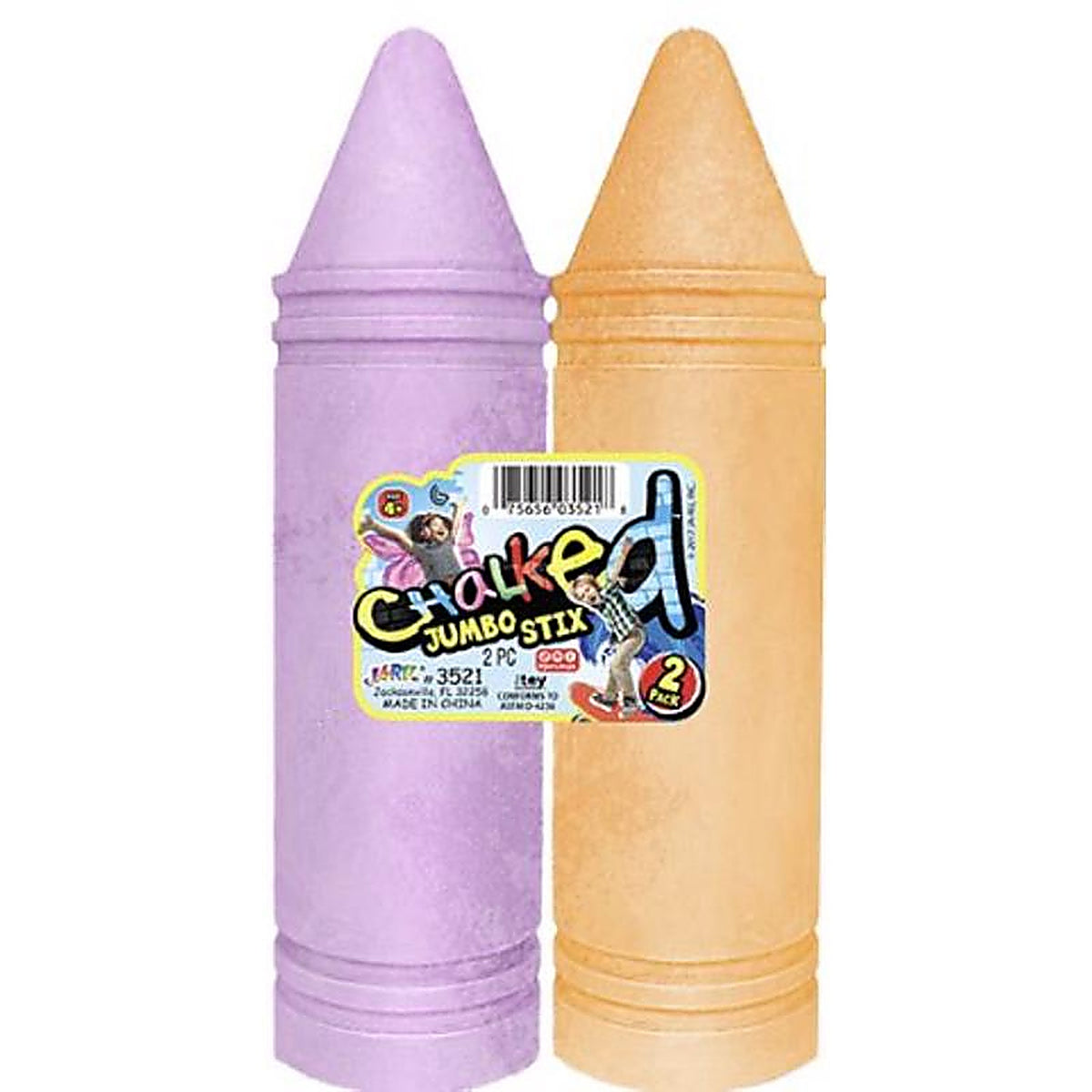 Chalked - 3521 - Jumbo Stix Chalk Multicolored 2 Piece