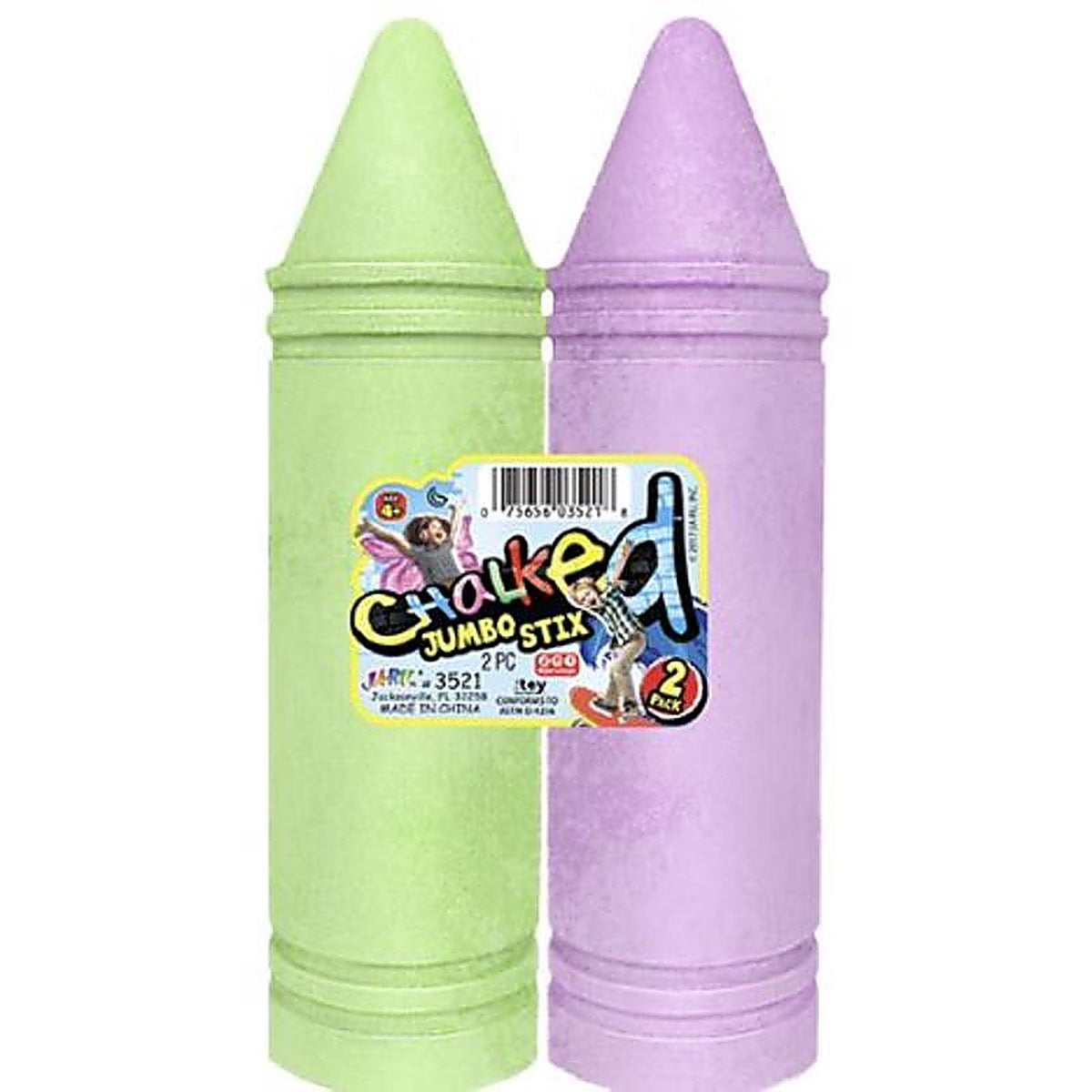 Chalked - 3521 - Jumbo Stix Chalk Multicolored 2 Piece