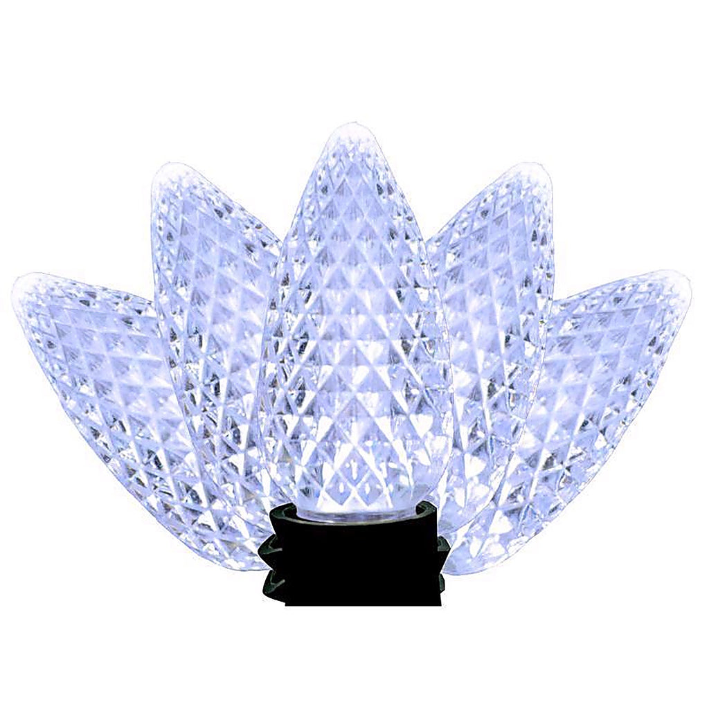 Holiday Bright Lights - 04-02012A - LED Ps C9 Cool White 25 CT Christmas Light Bulbs