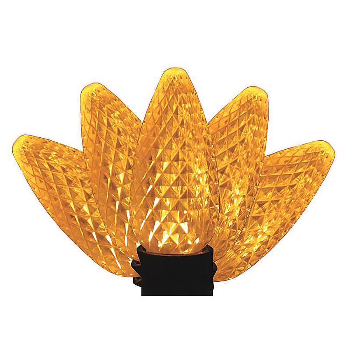 Holiday Bright Lights - 04-02021A - LED Ps C9 Yellow 25 CT Christmas Light Bulbs