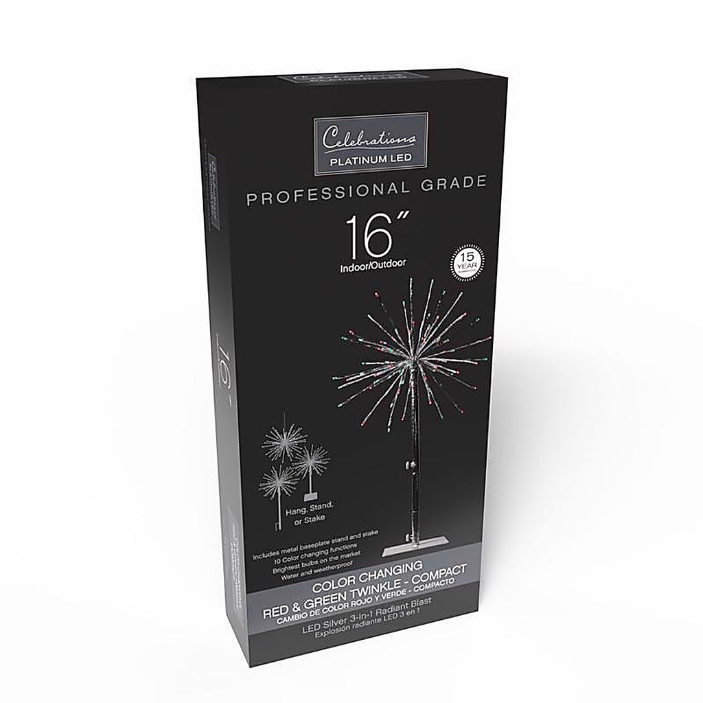 Celebrations - 23-09006A - LED Green/Red 3 In1 Radiant Blast 16 In. Pathway Decor