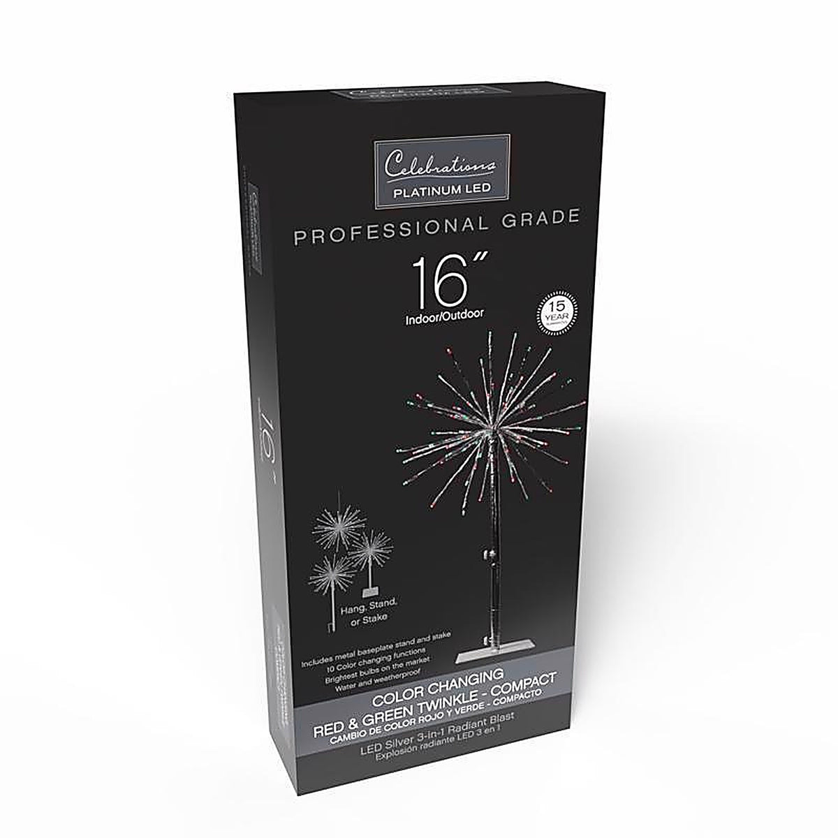 Celebrations - 23-09006A - LED Green/Red 3 In1 Radiant Blast 16 In. Pathway Decor