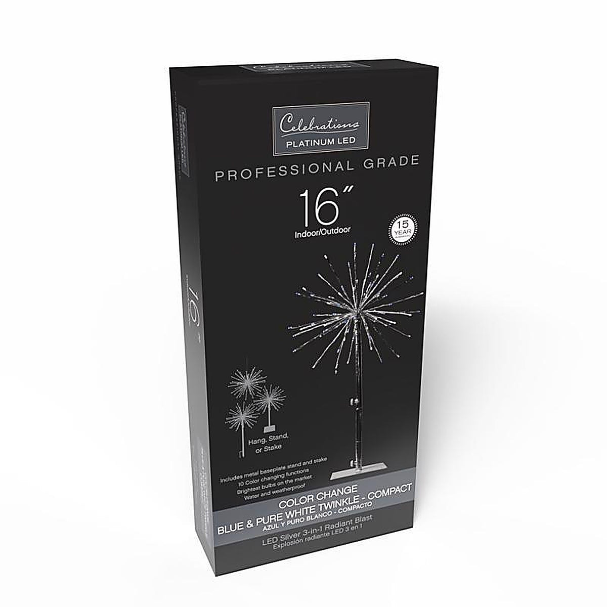 Celebrations - 23-09007A - Blue/Pure White 3 In1 Radiant Blast 16 In. Pathway Decor