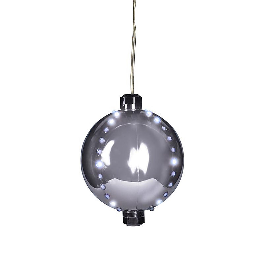 Celebrations - 23-12003A - LED Silver Snow Fall Ornament 4 In. Hanging Decor