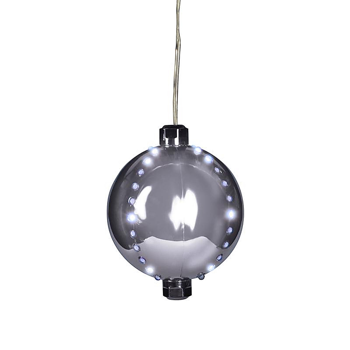 Celebrations - 23-12003A - LED Silver Snow Fall Ornament 4 In. Hanging Decor
