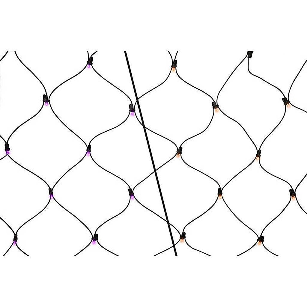 Celebrations - 11-11007A - Orange/Purple 100 CT LED Net Lights