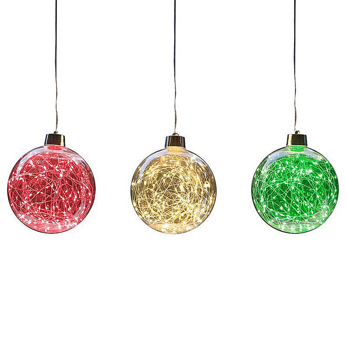 Celebrations - 23-14003A - LED Rgww Globe Ornament 8 In. Hanging Decor