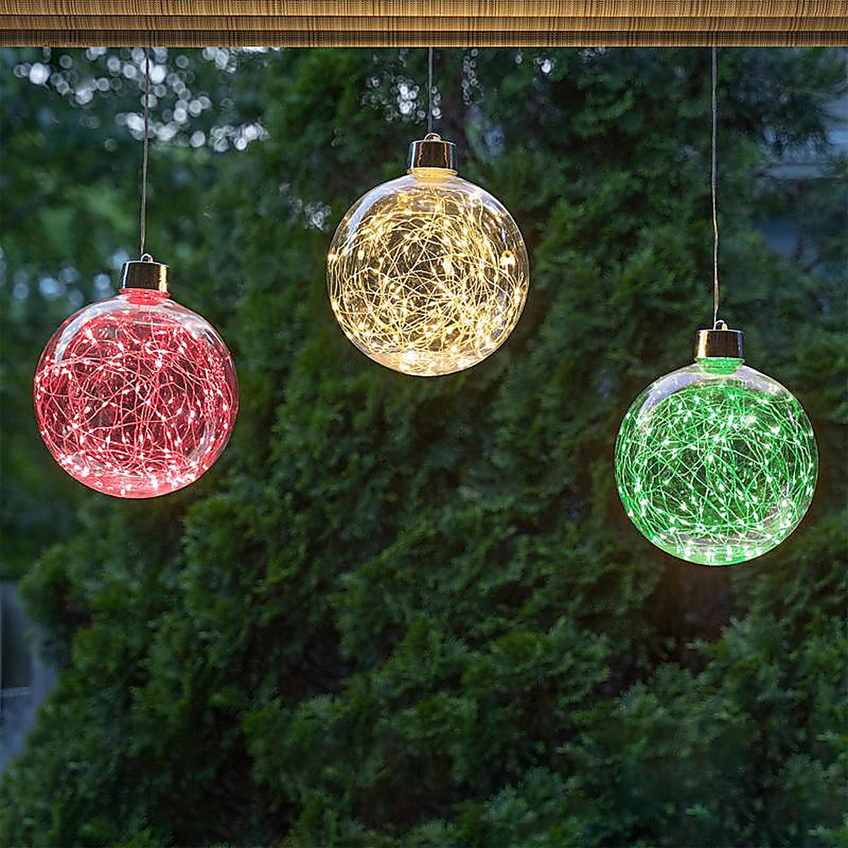 Celebrations - 23-14003A - LED Rgww Globe Ornament 8 In. Hanging Decor