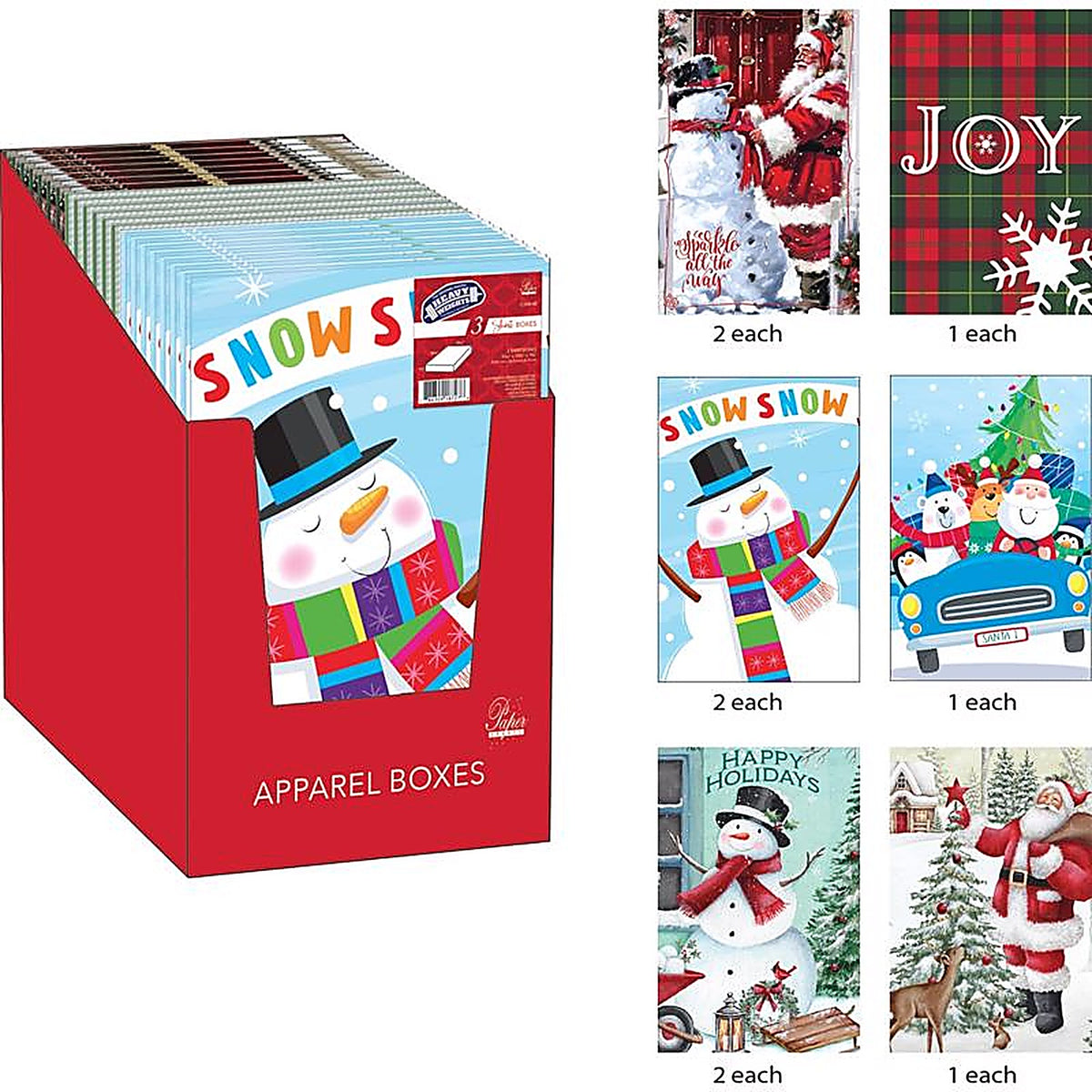 Paper Images - C20SBACD-13 - Assorted Holiday Shirt Gift Box