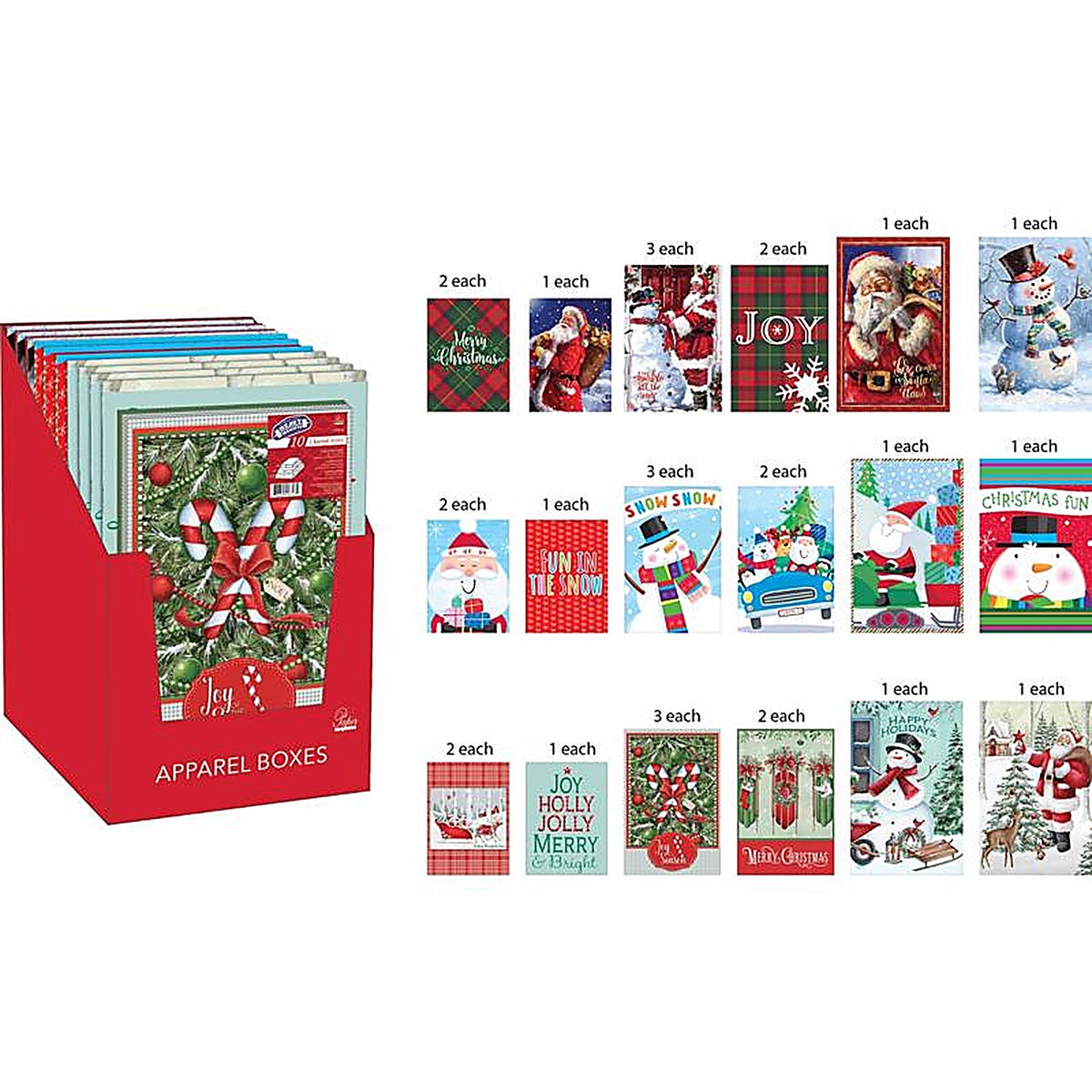 Paper Images - C10AB10ACD-10 - Assorted Holiday Apparel Gift Boxes