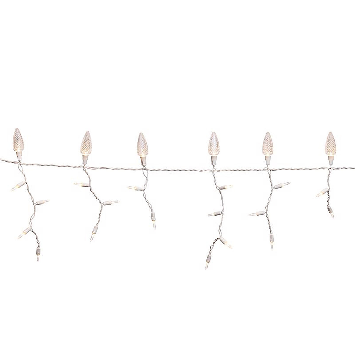 Celebrations - 11-12005A - Platinum LED C9 Warm White 70 CT Icicle Christmas Lights 9 Ft.