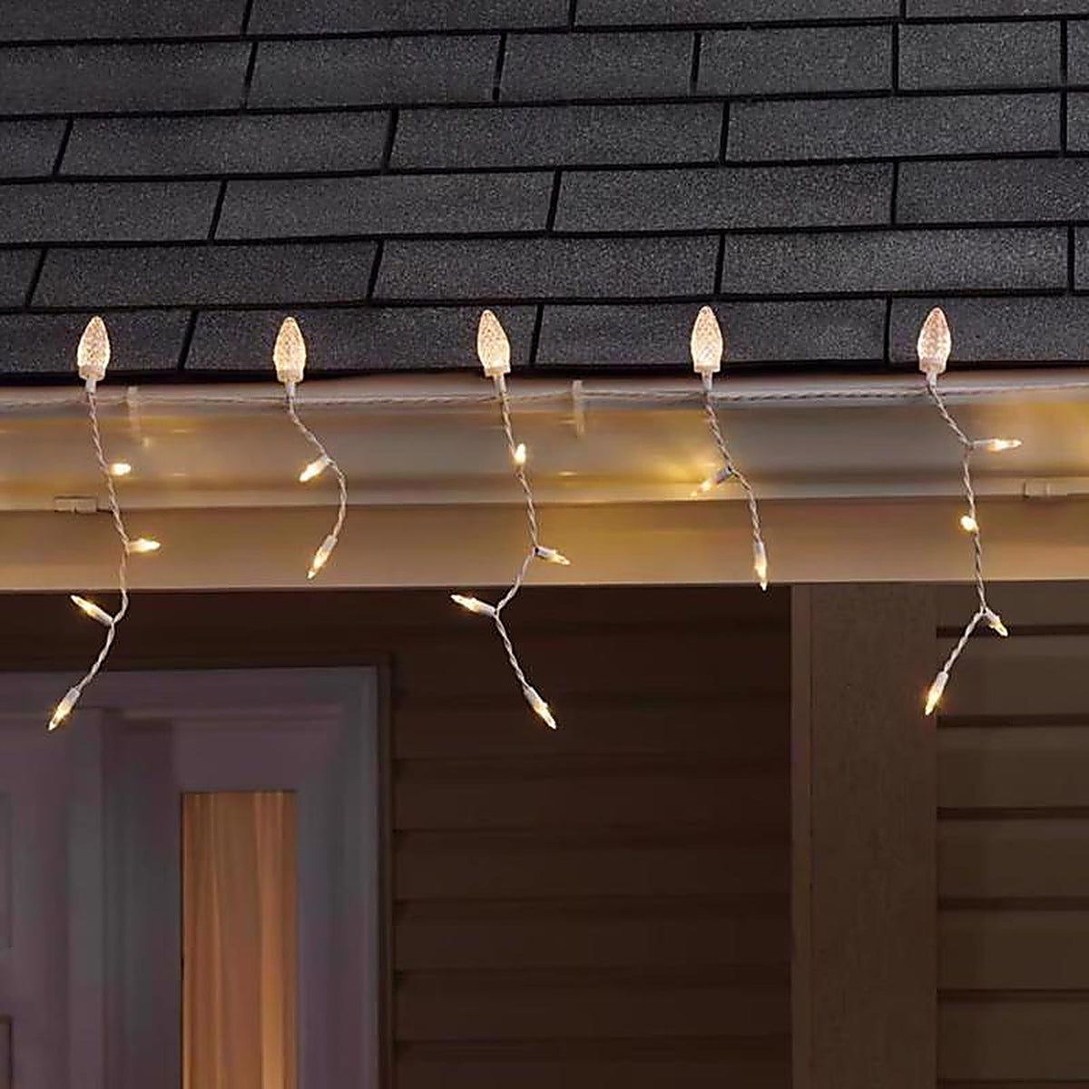 Celebrations - 11-12005A - Platinum LED C9 Warm White 70 CT Icicle Christmas Lights 9 Ft.