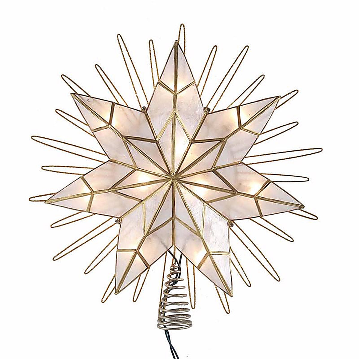 Kurt S. Adler - UL3065LED - LED Clear Capiz Star Tree Topper
