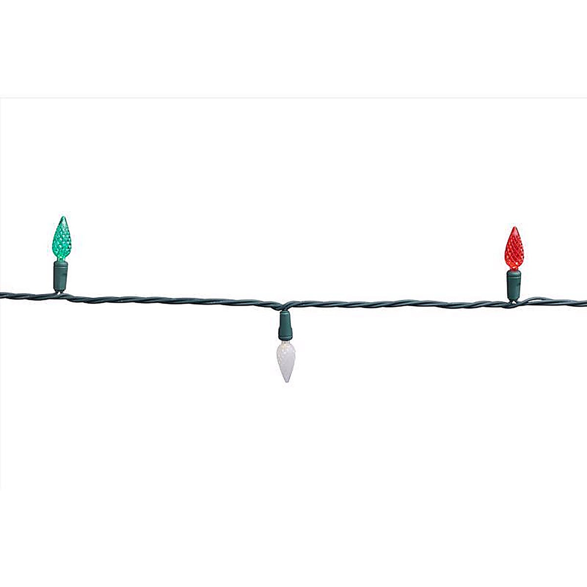 Celebrations - 11-04027A - Platinum LED C6 Red/Green/Pure White 50 CT String Christmas Lights