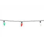 Celebrations - 11-06024A - Platinum LED C9 Red/Green/Pure White 25 CT String Christmas Lights 16 Ft.
