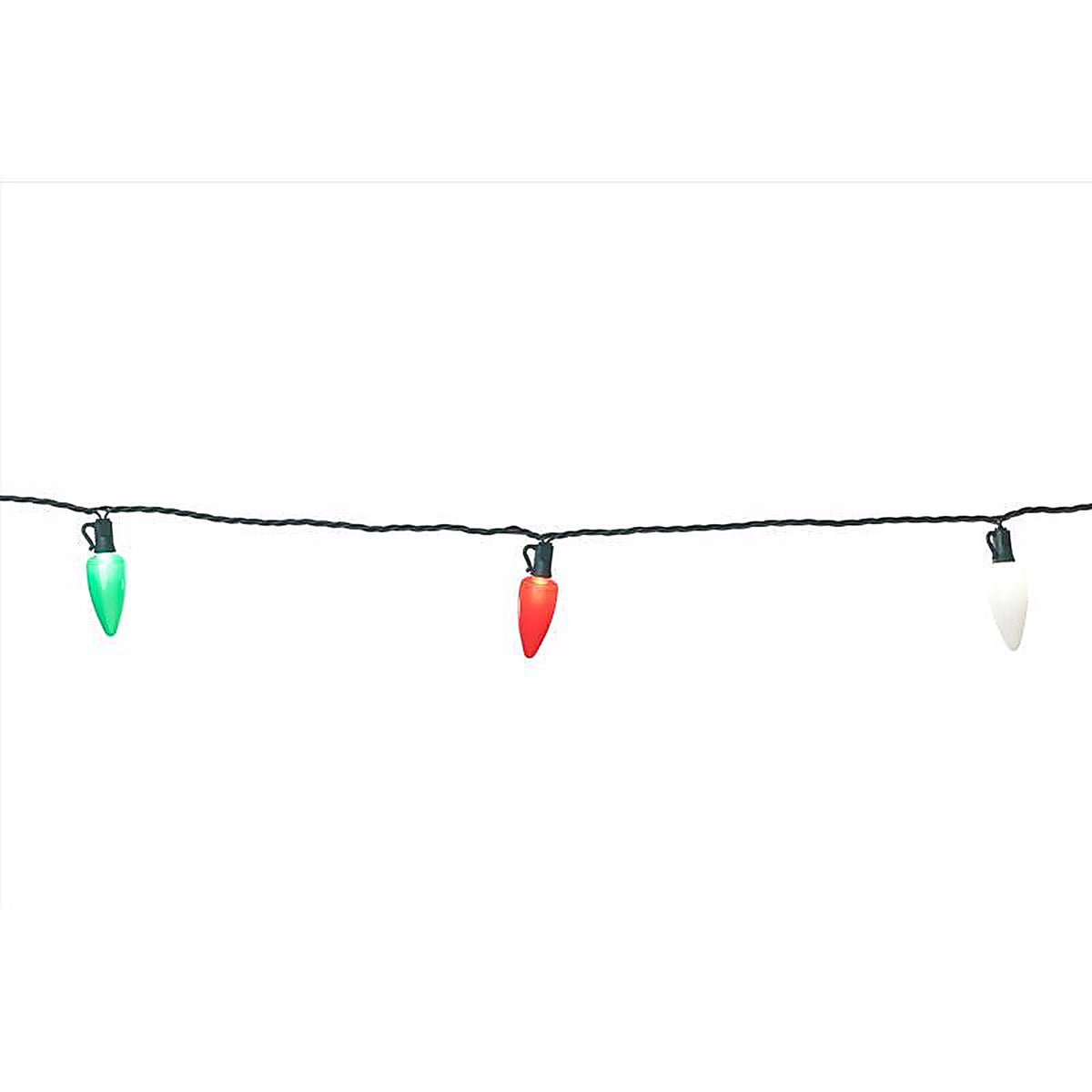 Celebrations - 11-06024A - Platinum LED C9 Red/Green/Pure White 25 CT String Christmas Lights 16 Ft.