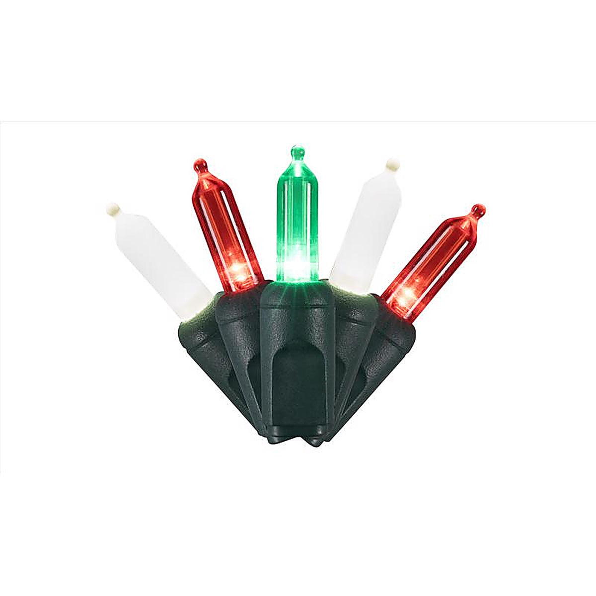 Celebrations - 11-09029A - Platinum LED T5 Red/Green/Pure White 50 CT String Christmas Lights