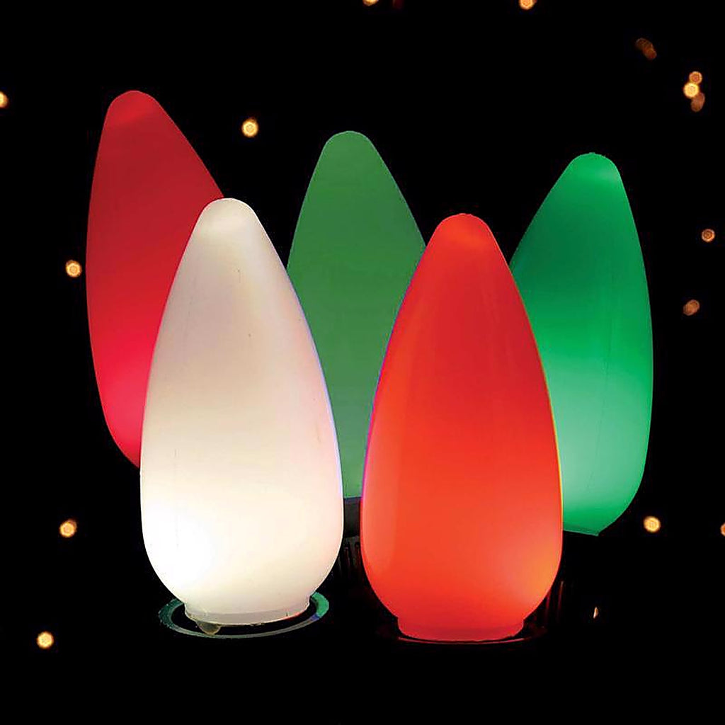 Celebrations - 04-09005A - LED C9/5mm Multicolored 4 CT Christmas Light Bulbs