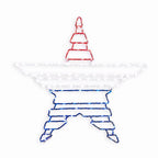Celebrations - 14-03036A - Patriotic Star Silhouette Window Decor Metal 1 Pack