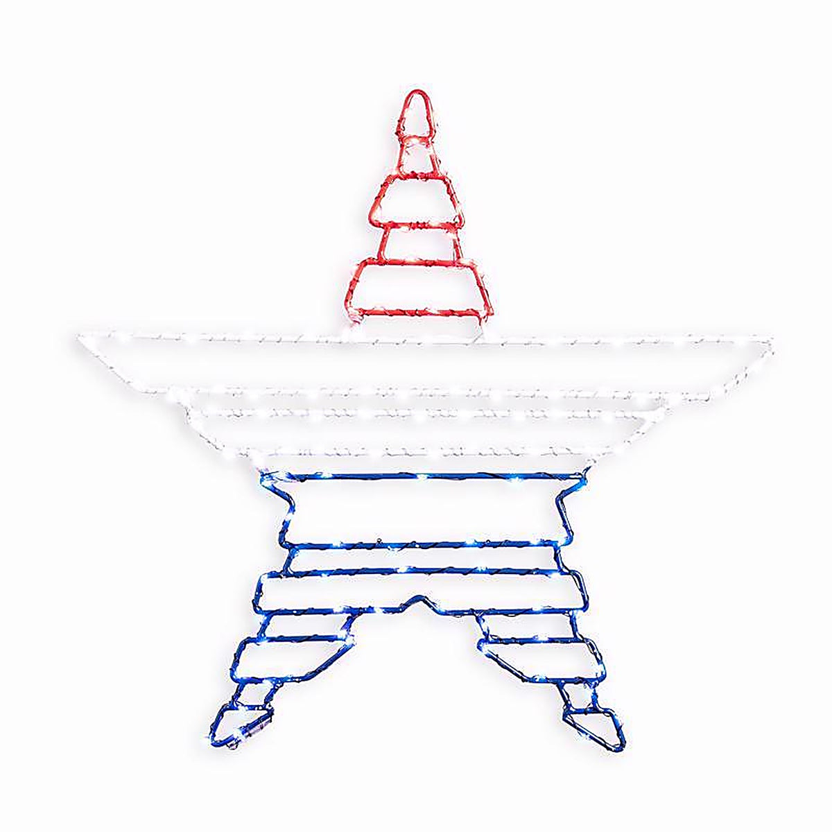 Celebrations - 14-03036A - Patriotic Star Silhouette Window Decor Metal 1 Pack