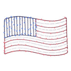 Celebrations - 14-03034A - Patriotic Flag Silhouette Window Decor Metal 1 Pack